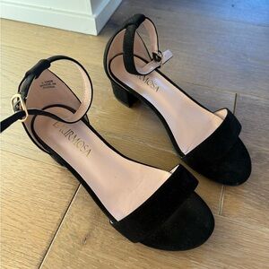 Laurmosa Girls Open Toe with block chunky pump heel